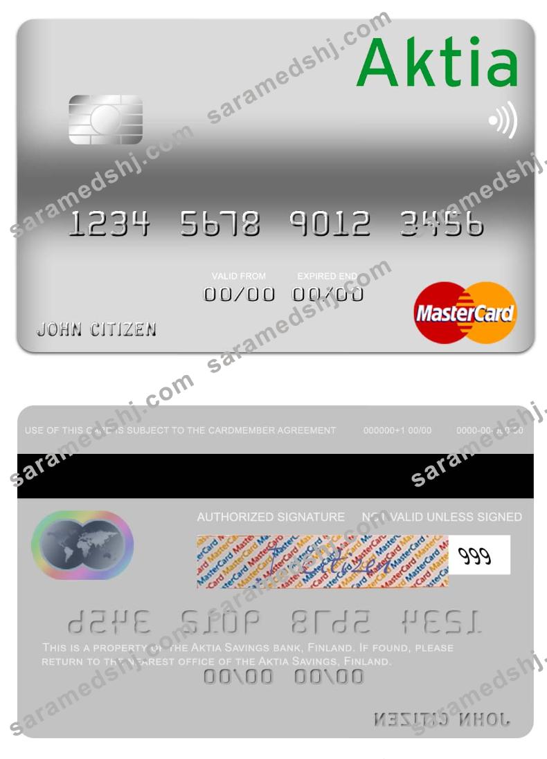 Finland Aktia Savings Bank mastercard